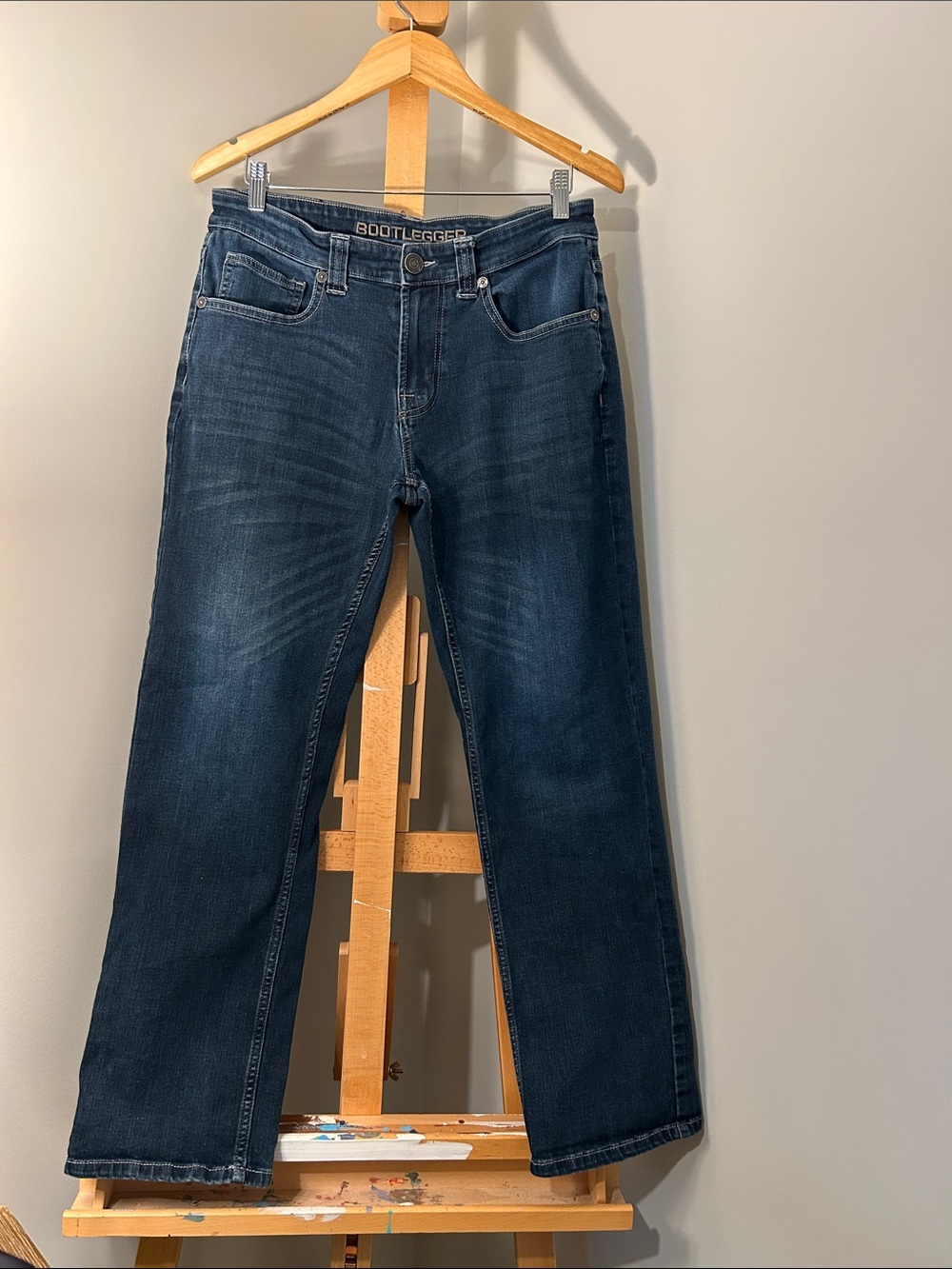 Y2K | Bootlegger | Men’s Dark Indigo Bootcut Jeans | W32
